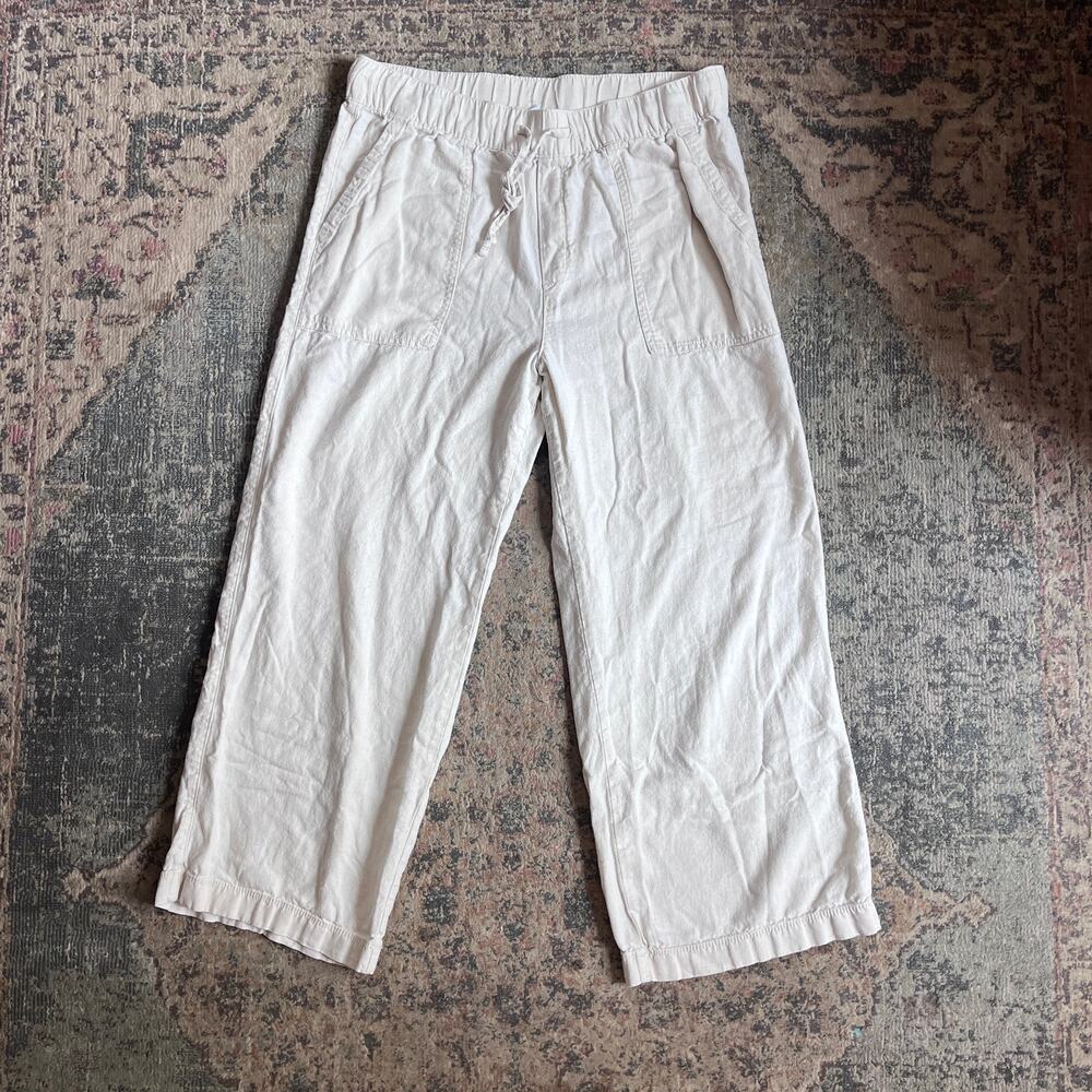 GAP Linen Wide Leg Pants Cream MP Beach